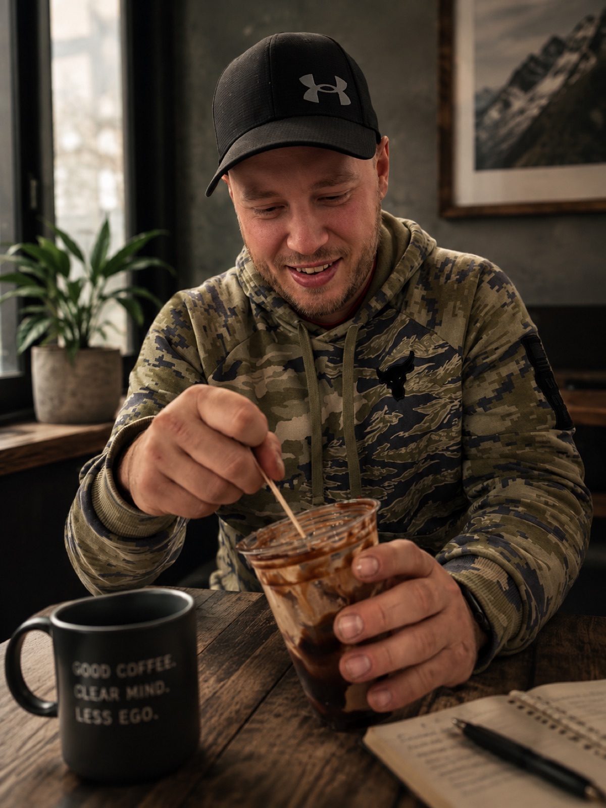 Stephen Parsons humbly enjoying a modest beverage